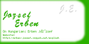 jozsef erben business card